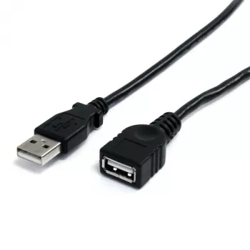 StarTech.com 6 pēdas melns USB 2.0 pagarinātāja kabelis A uz A – vīrišķais/sievišķais