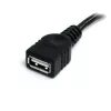 StarTech.com 6 pēdas melns USB 2.0 pagarinātāja kabelis A uz A – vīrišķais/sievišķais