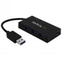 StarTech.com 4 Portu USB 3.0 Centrmezgls – USB Type-A centrmezgls ar 1x USB-C un 3x USB-A portiem (SuperSpeed 5Gbps) – Ar USB kopnes barošanu – USB 3.1 Gen 1 adaptera centrmezgls – Pārnēsājams/klēpjdatora USB centrmezgls
