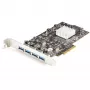 StarTech.com 4-Portu USB PCIe karte - 10Gbps USB 3.1/3.2 Gen 2 Type-A PCI Express paplašināšanas karte ar 2 kontrolieriem - 4x USB-A - USB PCIe papildinājuma adaptera karte - Windows/Mac/Linux