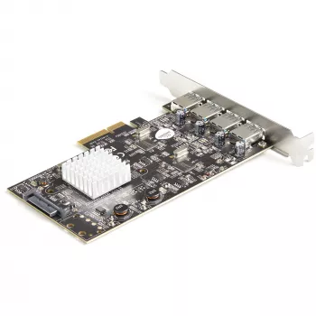 StarTech.com 4-Portu USB PCIe karte - 10Gbps USB 3.1/3.2 Gen 2 Type-A PCI Express paplašināšanas karte ar 2 kontrolieriem - 4x USB-A - USB PCIe papildinājuma adaptera karte - Windows/Mac/Linux