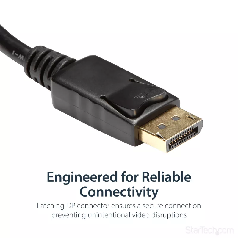 StarTech.com DisplayPort–HDMI adapteris – DP 1.2 uz HDMI video pārveidotājs 1080p – DP uz HDMI monitors/TV/displejs kabeļa adaptera sargspraudnis – pasīvs DP–HDMI adapteris – fiksējošs DP savienotājs