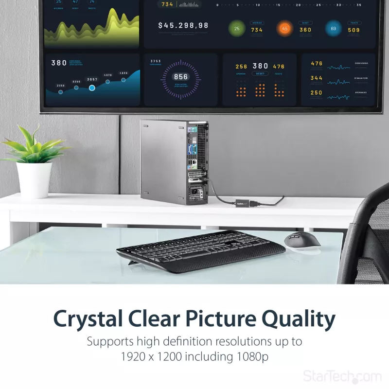 StarTech.com DisplayPort–HDMI adapteris – DP 1.2 uz HDMI video pārveidotājs 1080p – DP uz HDMI monitors/TV/displejs kabeļa adaptera sargspraudnis – pasīvs DP–HDMI adapteris – fiksējošs DP savienotājs