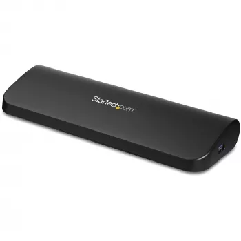StarTech.com Divu monitoru USB 3.0 dokstacija ar HDMI un DVI/VGA ~ Divu monitoru USB 3.0 klēpjdatora dokstacija ar HDMI/DVI/VGA, 3x USB-A centrmezgls, GbE, audio, universāla Type-A doks Windows/macOS/ChromeOS - atbilst TAA