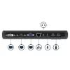 StarTech.com Divu monitoru USB 3.0 dokstacija ar HDMI un DVI/VGA ~ Divu monitoru USB 3.0 klēpjdatora dokstacija ar HDMI/DVI/VGA, 3x USB-A centrmezgls, GbE, audio, universāla Type-A doks Windows/macOS/ChromeOS - atbilst TAA