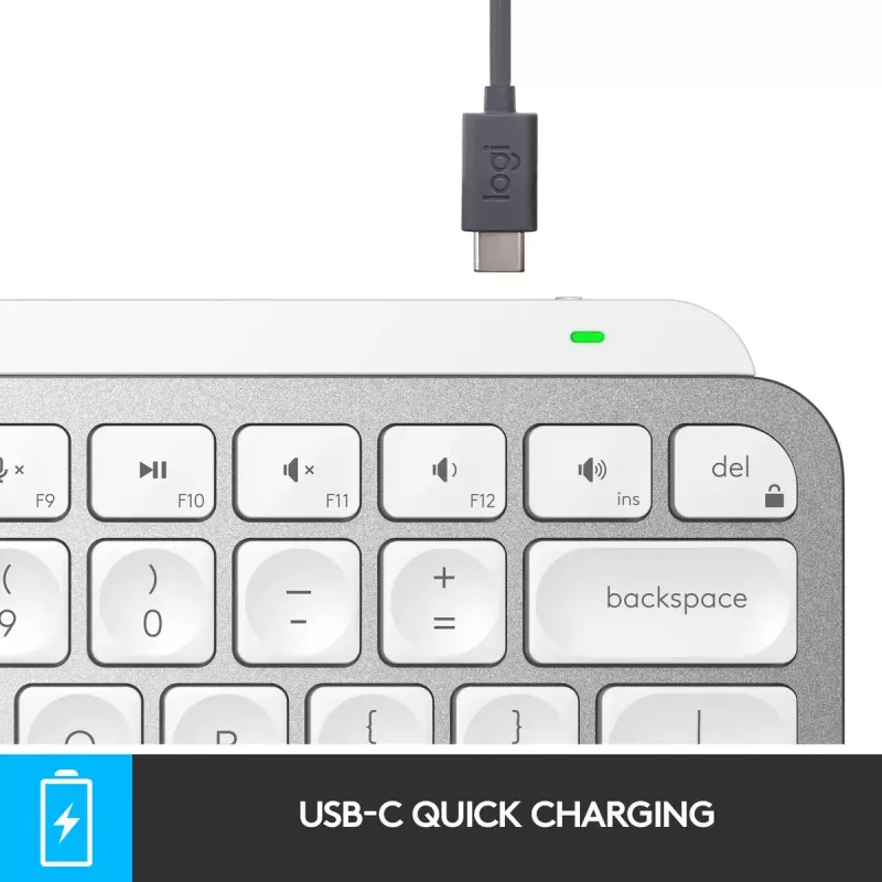 Logitech MX Keys Mini bezvadu apgaismota tastatūra Mini QWERTY