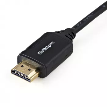 StarTech.com 1.6 pēdas (50 cm) Premium sertificēts HDMI 2.0 kabelis ar Ethernet - ātrgaitas Ultra HD 4K 60 Hz HDMI kabelis HDR10 - HDMI vads (vīrišķais/vīrišķais savienotāji) - UHD monitoriem, televizoriem, displejiem