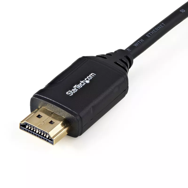 StarTech.com 1.6 pēdas (50 cm) Premium sertificēts HDMI 2.0 kabelis ar Ethernet - ātrgaitas Ultra HD 4K 60 Hz HDMI kabelis HDR10 - HDMI vads (vīrišķais/vīrišķais savienotāji) - UHD monitoriem, televizoriem, displejiem