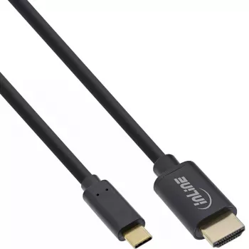 USB displeja kabelis InLine 64111 USB-C vīrišķais uz HDMI vīrišķais 1 m