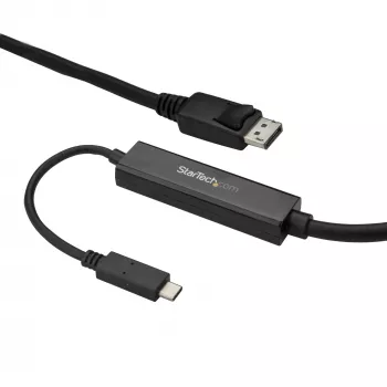 StarTech.com 2,98 m USB-C uz DisplayPort 1.2 kabelis 4K 60Hz - USB-C uz DisplayPort adaptera kabelis - HBR2 USB Type-C DP Alt režīms uz DP monitora video kabelis - Darbojas ar Thunderbolt 3 - Melns