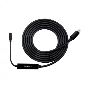 StarTech.com 2,98 m USB-C uz DisplayPort 1.2 kabelis 4K 60Hz - USB-C uz DisplayPort adaptera kabelis - HBR2 USB Type-C DP Alt režīms uz DP monitora video kabelis - Darbojas ar Thunderbolt 3 - Melns