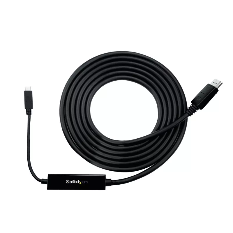 StarTech.com 2,98 m USB-C uz DisplayPort 1.2 kabelis 4K 60Hz - USB-C uz DisplayPort adaptera kabelis - HBR2 USB Type-C DP Alt režīms uz DP monitora video kabelis - Darbojas ar Thunderbolt 3 - Melns