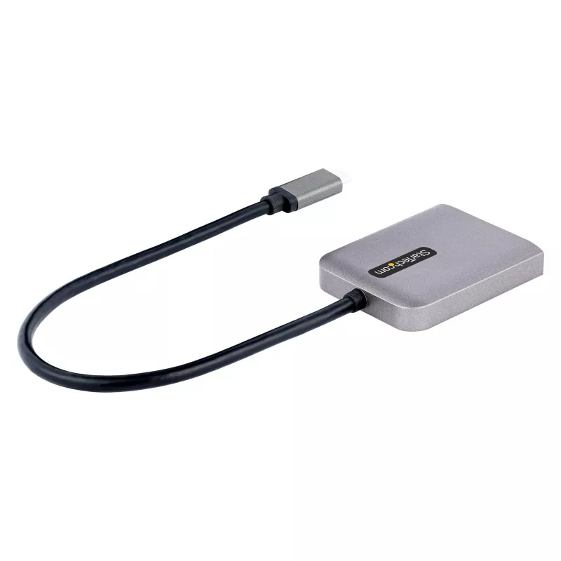 StarTech.com USB-C uz divu Displayport 1.4 adapteri, USB Type-C vairāku monitoru MST centrmezgls, divu 5K 60Hz DP klēpjdatora displeja paplašinātājs/sadalītājs, HDR, īpaši garš iebūvēts kabelis – tikai Windows