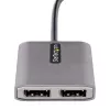 StarTech.com USB-C uz divu Displayport 1.4 adapteri, USB Type-C vairāku monitoru MST centrmezgls, divu 5K 60Hz DP klēpjdatora displeja paplašinātājs/sadalītājs, HDR, īpaši garš iebūvēts kabelis – tikai Windows