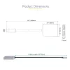 StarTech.com USB-C uz divu Displayport 1.4 adapteri, USB Type-C vairāku monitoru MST centrmezgls, divu 5K 60Hz DP klēpjdatora displeja paplašinātājs/sadalītājs, HDR, īpaši garš iebūvēts kabelis – tikai Windows
