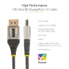 StarTech.com 13 pēdas (4 m) VESA sertificēts DisplayPort 1.4 kabelis - 8K 60 Hz HDR10 - Ultra HD 4K 120 Hz video - DP 1.4 kabelis/vads - monitoriem/displejiem - DisplayPort–DisplayPort kabelis - M/M