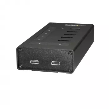 StarTech.com 7 pieslēgvietu USB‑C centrmezgls – USB Type-C uz 2x USB‑C/5x USB‑A – Komerciāls metāla USB 3.0 centrmezgls – SuperSpeed USB 3.2 Gen 1 (5Gbps) – pašdarbināms – BC 1.2 ātrā uzlāde – montējams/izturīgs