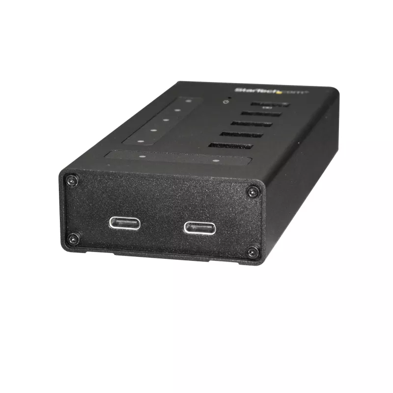 StarTech.com 7 pieslēgvietu USB‑C centrmezgls – USB Type-C uz 2x USB‑C/5x USB‑A – Komerciāls metāla USB 3.0 centrmezgls – SuperSpeed USB 3.2 Gen 1 (5Gbps) – pašdarbināms – BC 1.2 ātrā uzlāde – montējams/izturīgs