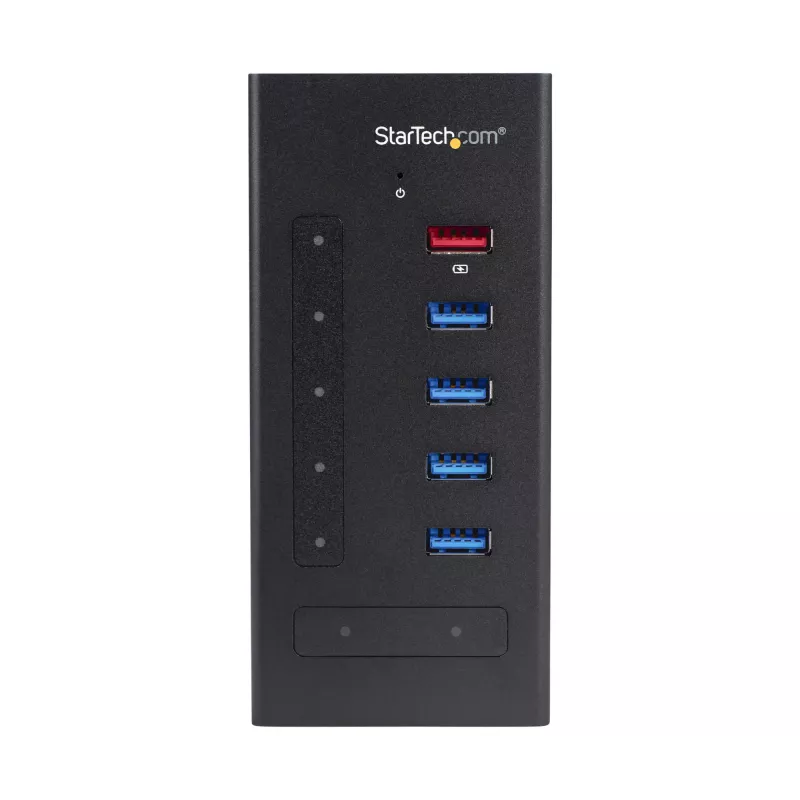 StarTech.com 7 pieslēgvietu USB‑C centrmezgls – USB Type-C uz 2x USB‑C/5x USB‑A – Komerciāls metāla USB 3.0 centrmezgls – SuperSpeed USB 3.2 Gen 1 (5Gbps) – pašdarbināms – BC 1.2 ātrā uzlāde – montējams/izturīgs