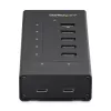 StarTech.com 7 pieslēgvietu USB‑C centrmezgls – USB Type-C uz 2x USB‑C/5x USB‑A – Komerciāls metāla USB 3.0 centrmezgls – SuperSpeed USB 3.2 Gen 1 (5Gbps) – pašdarbināms – BC 1.2 ātrā uzlāde – montējams/izturīgs