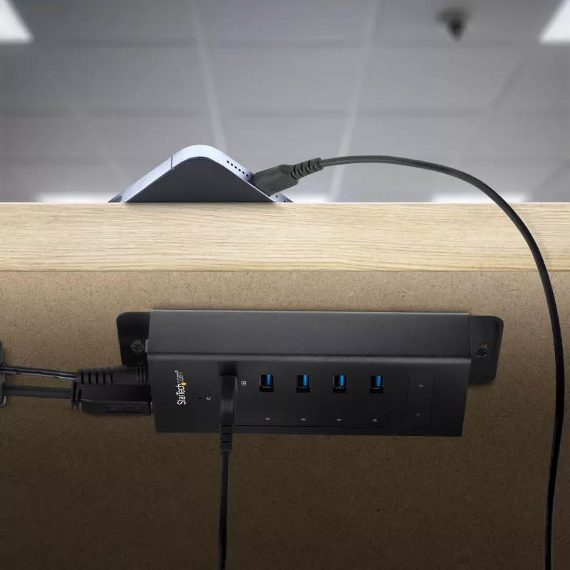 StarTech.com 7 pieslēgvietu USB‑C centrmezgls – USB Type-C uz 2x USB‑C/5x USB‑A – Komerciāls metāla USB 3.0 centrmezgls – SuperSpeed USB 3.2 Gen 1 (5Gbps) – pašdarbināms – BC 1.2 ātrā uzlāde – montējams/izturīgs