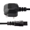 StarTech.com 3 pēdu (1 m) Lielbritānijas klēpjdatora strāvas kabelis, BS 1363 uz C5 (āboliņa lapa), 2,5 A 250 V, 18AWG, Lielbritānijas klēpjdatora nomaiņas vads, printera strāvas kabelis, klēpjdatora lādētāja vads, klēpjdatora strāvas bloka vads