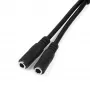 StarTech.com austiņu adapteris austiņām ar atsevišķiem austiņu / mikrofona spraudņiem - 3,5 mm 4 polu uz 2x 3 polu 3,5 mm vīr./siev.
