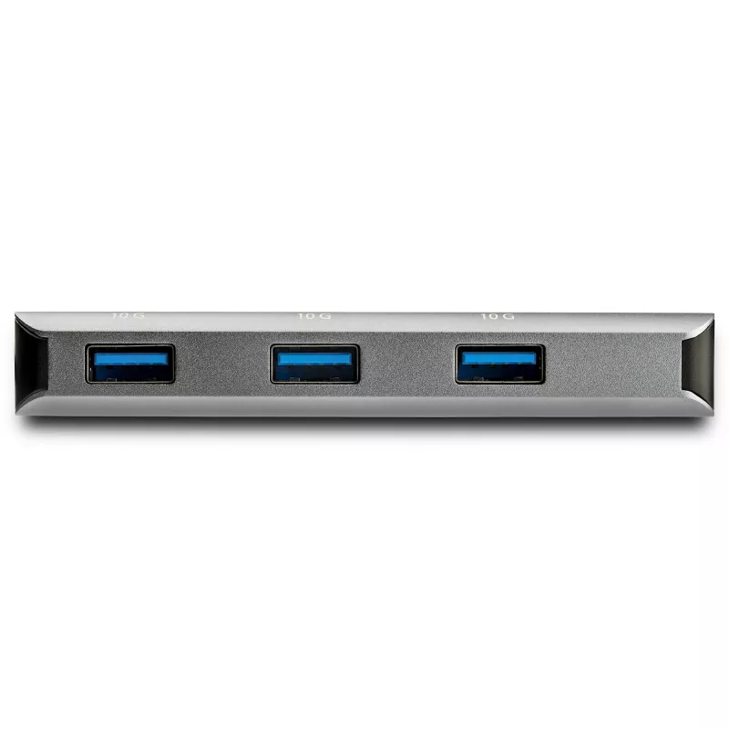 StarTech.com 3 Port 10Gbps USB C Hub with SD Card Reader - 3x USB-A & 1x SD Slot - Portable USB 3.1/3.2 Gen 2 Type C Adapter Hub - Laptop Hub - USB Bus Powered - Thunderbolt 3 Saderīga~3 Port 10Gbps USB C Hub with SD Card Reader - 3x USB-A & 1x SD Slot - Portable USB 3.2 Gen 2 Type C Adapter Hub - Laptop Hub - USB Bus Powered - Thunderbolt 3 Saderīga