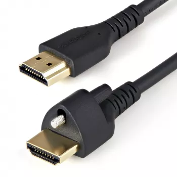 StarTech.com 6 pēdu (2 m) HDMI kabelis ar bloķēšanas skrūvi - 4K 60Hz HDR - Ātrdarbīgs HDMI 2.0 monitora kabelis ar bloķēšanas skrūves savienotāju drošam savienojumam - HDMI kabelis ar Ethernet - M/M