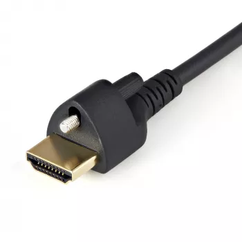 StarTech.com 6 pēdu (2 m) HDMI kabelis ar bloķēšanas skrūvi - 4K 60Hz HDR - Ātrdarbīgs HDMI 2.0 monitora kabelis ar bloķēšanas skrūves savienotāju drošam savienojumam - HDMI kabelis ar Ethernet - M/M