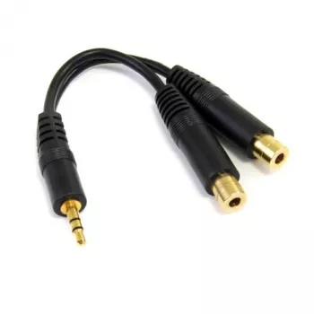 StarTech.com 6 collu stereo sadalītāja kabelis – 3,5 mm spraudnis uz 2x 3,5 mm ligzda