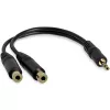StarTech.com 6 collu stereo sadalītāja kabelis – 3,5 mm spraudnis uz 2x 3,5 mm ligzda