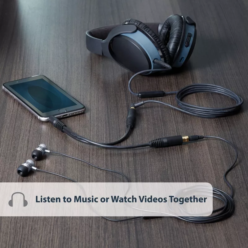 StarTech.com 6 collu stereo sadalītāja kabelis – 3,5 mm spraudnis uz 2x 3,5 mm ligzda