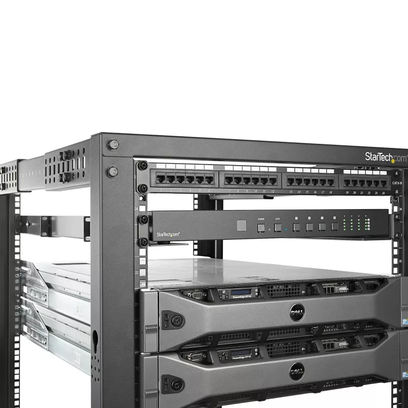 StarTech.com 1U 19 collu serveru plauktu sliedes - regulējams dziļums no 24 līdz 36 collām - universāls 4 statņu plauktā montējams sliežu komplekts - tīkla aprīkojuma/servera/UPS montāžas sliežu komplekts HPE ProLiant Dell PowerEdge