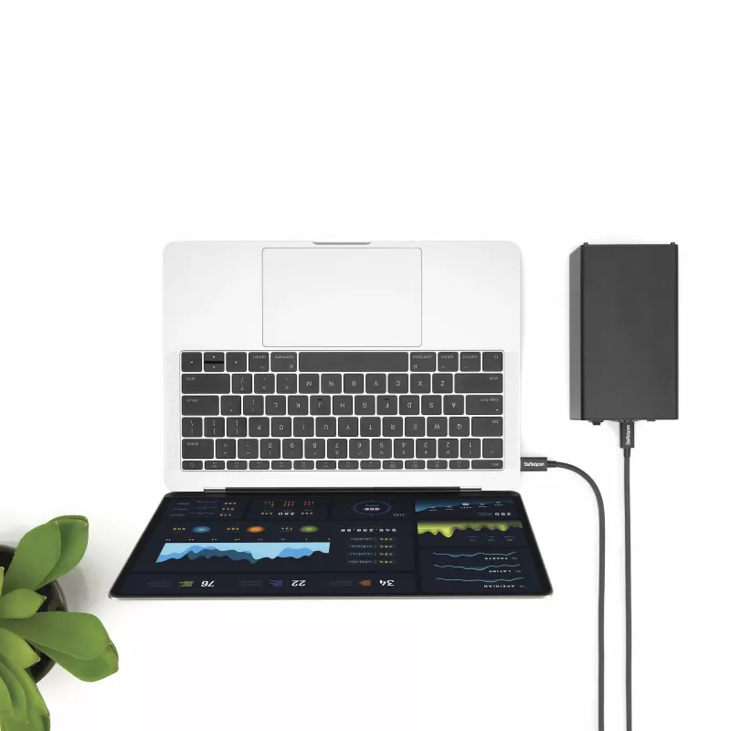 StarTech.com 2m Thunderbolt 3 (20Gbps) USB-C kabelis - saderīgs ar Thunderbolt, USB un DisplayPort