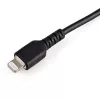 StarTech.com 6 collu (15cm) Izturīgs Melns USB-A uz Lightning Kabelis – Pastiprināts Ar Aramidšķiedru USB Type A uz Lightning lādētāja/sinhronizācijas barošanas vads – Apple MFi sertificēts iPad/iPhone 12