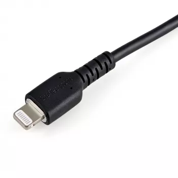 StarTech.com 6 collu (15cm) Izturīgs Melns USB-A uz Lightning Kabelis – Pastiprināts Ar Aramidšķiedru USB Type A uz Lightning lādētāja/sinhronizācijas barošanas vads – Apple MFi sertificēts iPad/iPhone 12