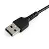StarTech.com 6 collu (15cm) Izturīgs Melns USB-A uz Lightning Kabelis – Pastiprināts Ar Aramidšķiedru USB Type A uz Lightning lādētāja/sinhronizācijas barošanas vads – Apple MFi sertificēts iPad/iPhone 12