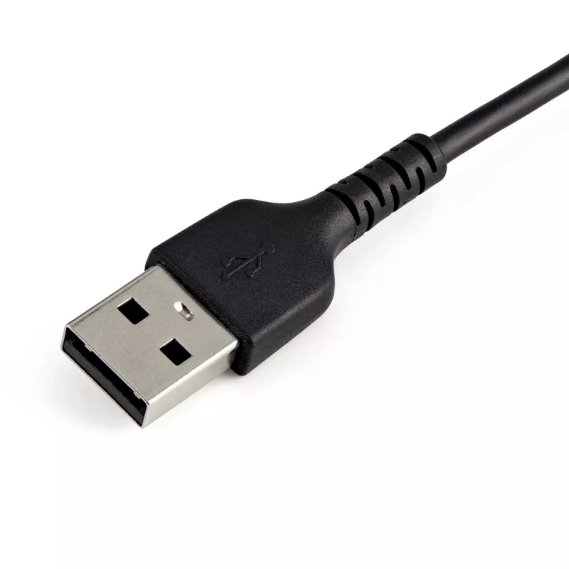 StarTech.com 6 collu (15cm) Izturīgs Melns USB-A uz Lightning Kabelis – Pastiprināts Ar Aramidšķiedru USB Type A uz Lightning lādētāja/sinhronizācijas barošanas vads – Apple MFi sertificēts iPad/iPhone 12