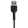 StarTech.com 6 collu (15cm) Izturīgs Melns USB-A uz Lightning Kabelis – Pastiprināts Ar Aramidšķiedru USB Type A uz Lightning lādētāja/sinhronizācijas barošanas vads – Apple MFi sertificēts iPad/iPhone 12