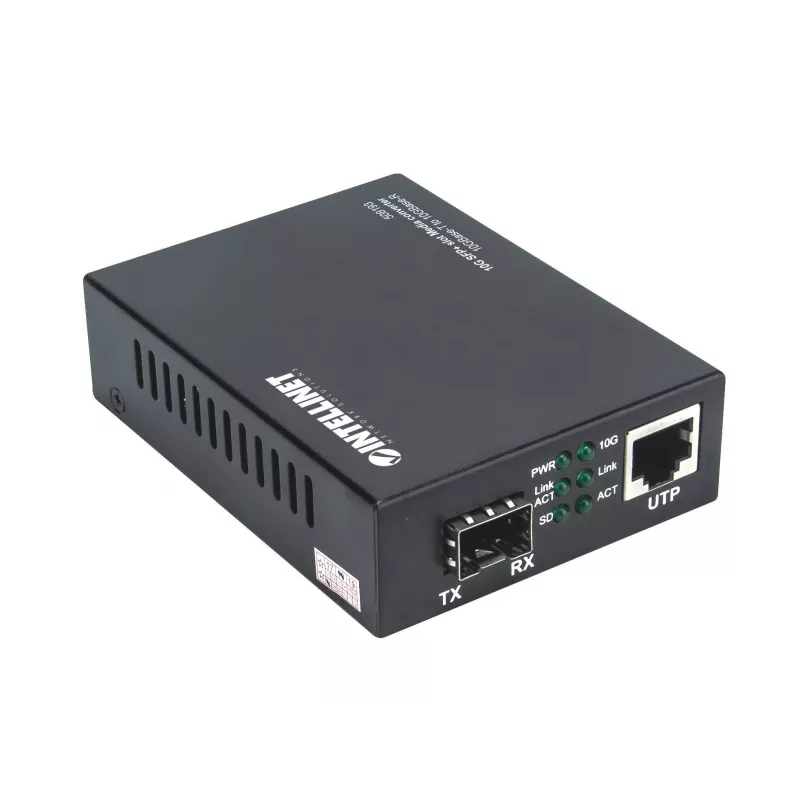 Intellinet 10GBase-T uz 10GBase-R multivides pārveidotājs, 1 x 10 GB SFP+ slots, 1 x 10GB RJ45 ports