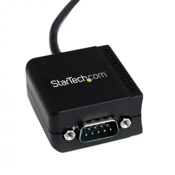 StarTech.com ICUSB2321FIS 1 porta FTDI USB uz RS232 DB9 seriālā adaptera kabelis, optiski izolēts, 2,5 m, melns