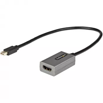 StarTech.com Mini DisplayPort to HDMI Adapter - mDP to HDMI Adapter Dongle - 1080p - Mini DisplayPort 1.2 to HDMI Monitor/Display - Mini DP to HDMI Video Converter - 12 collu garš pievienots kabelis - MDP2HDMI uzlabotā versija