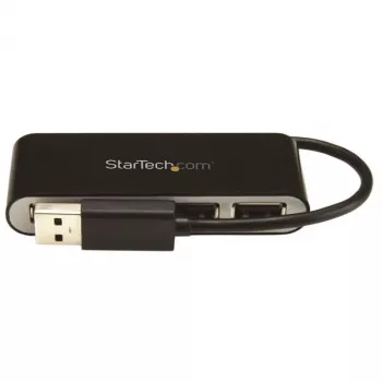 StarTech.com 4 portatīvais USB 2.0 centrmezgls ar iebūvētu kabeli