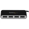 StarTech.com 4 portatīvais USB 2.0 centrmezgls ar iebūvētu kabeli