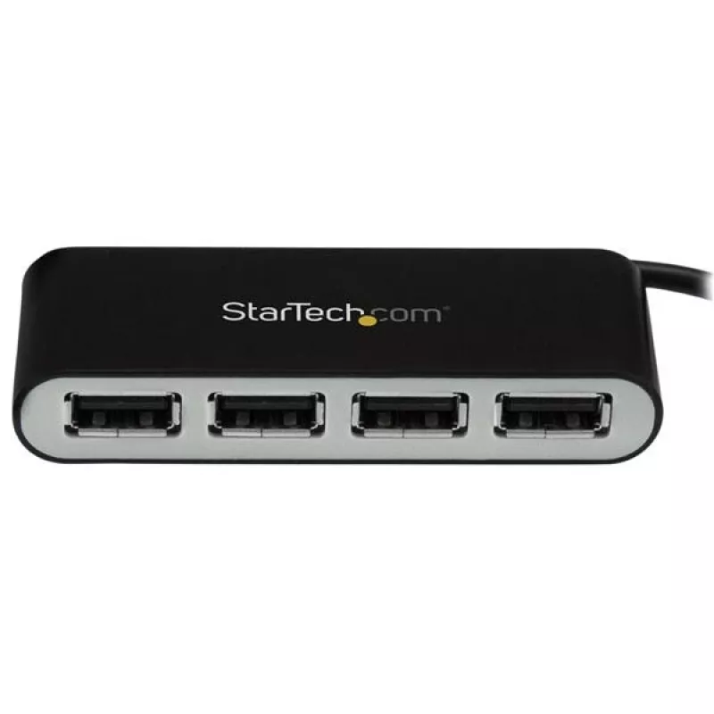 StarTech.com 4 portatīvais USB 2.0 centrmezgls ar iebūvētu kabeli