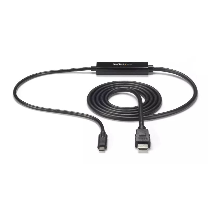 StarTech.com 6 pēdas (2 m) USB C uz HDMI kabelis - 4K 30 Hz USB Type-C uz HDMI video displeja pārveidotājs - USB-C DP alt režīma uz HDMI monitora adaptera vads - saderīgs ar Thunderbolt
