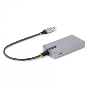 StarTech.com 4 portu USB centrmezgls - USB 3.0 5 Gbps, ar kopnes barošanu, USB-A uz 4x USB-A centrmezgls ar papildu barošanas ieeju - pārnēsājams galddatoru/klēpjdatoru USB centrmezgls, 1 pēdas/30 cm kabelis, USB paplašināšanas centrmezgls