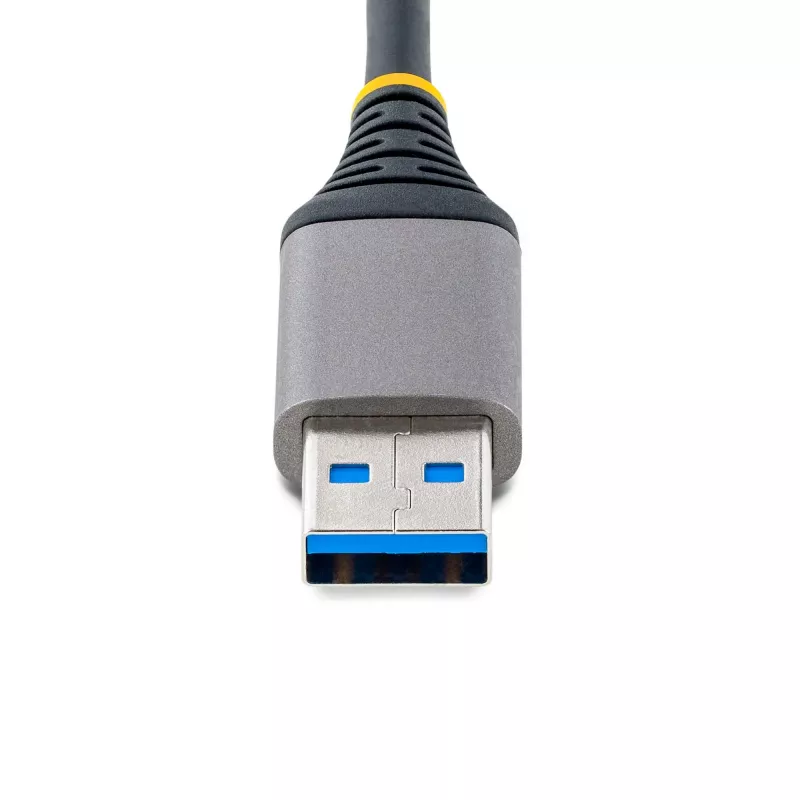 StarTech.com 4 portu USB centrmezgls - USB 3.0 5 Gbps, ar kopnes barošanu, USB-A uz 4x USB-A centrmezgls ar papildu barošanas ieeju - pārnēsājams galddatoru/klēpjdatoru USB centrmezgls, 1 pēdas/30 cm kabelis, USB paplašināšanas centrmezgls