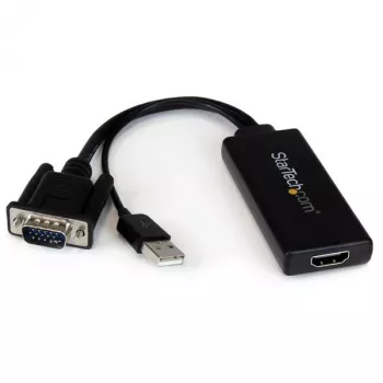 StarTech.com VGA–HDMI adapteris ar USB audio un barošanu – pārnēsājams VGA–HDMI pārveidotājs – 1080p